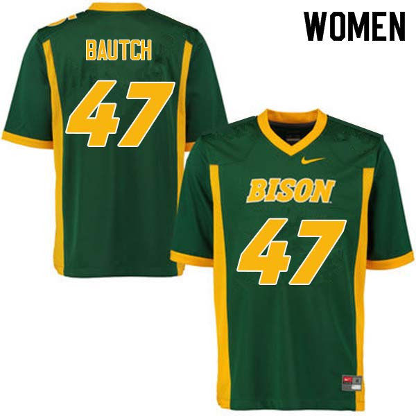 Women #47 Max Bautch North Dakota State Bison College Football Jerseys Sale-Green